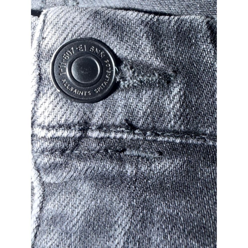 ALLSAINTS 28 RUNS SMALL Acid washed black stretch